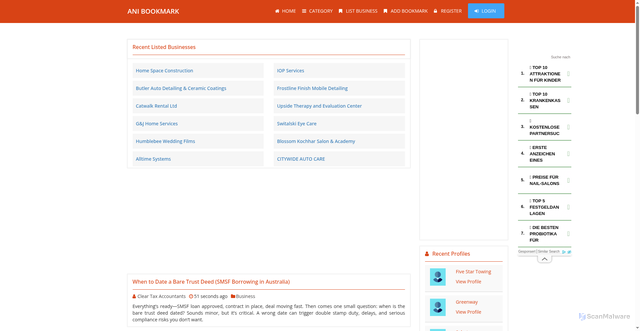 Security scan screenshot of https://anibookmark.com