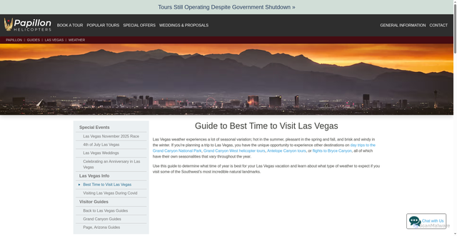 Security scan screenshot of https://www.papillon.com/guides/las-vegas/las-vegas-weather/