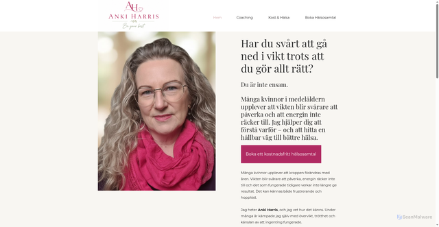Security scan screenshot of https://ankiharris.se