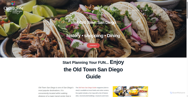Security scan screenshot of https://oldtownsandiegoguide.com/