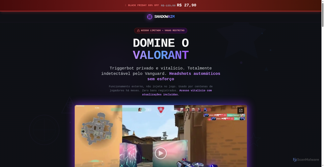 Security scan screenshot of https://shadowaim.com.br/