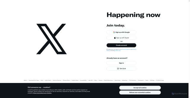 Security scan screenshot of https://www.twitter.com
