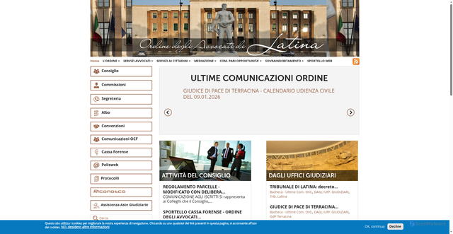 Security scan screenshot of https://www.ordineavvocatilatina.it/