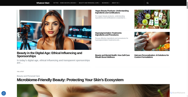Security scan screenshot of https://whateverwant.com