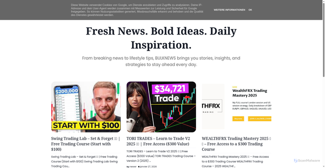Security scan screenshot of https://www.bulknews.xyz/