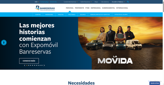 Security scan screenshot of https://banreservas.com.do