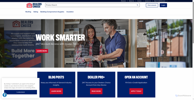 Security scan screenshot of https://dealerschoicedistribution.com