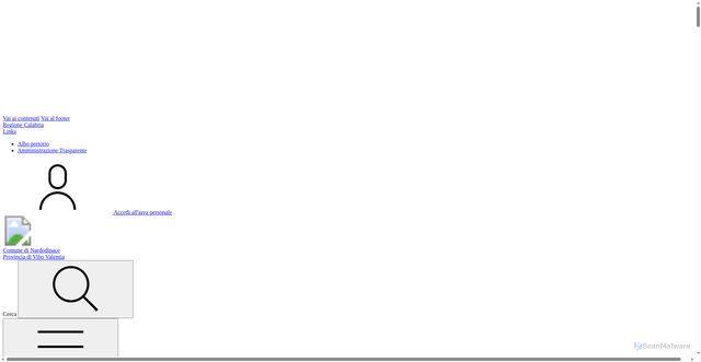 Security scan screenshot of https://www.comune.nardodipace.vv.it/