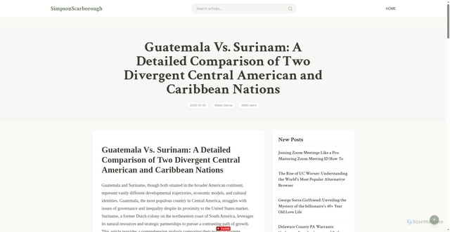 Security scan screenshot of https://goshen.simpsonscarborough.com/guatemala-vs-surinam-a-detailed-comparison-of-two-divergent-central-american-and-caribbean-nations