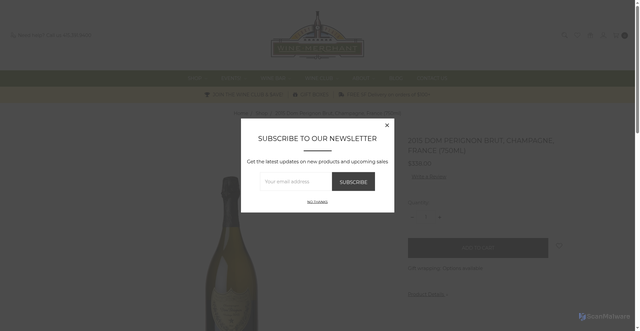 Security scan screenshot of https://fpwm.com/2015-dom-perignon-brut-champagne-france-750ml/