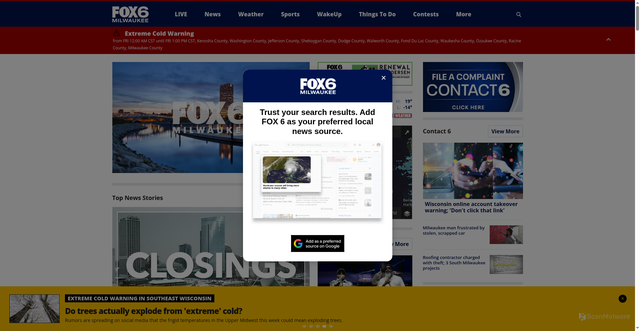Security scan screenshot of https://fox6now.com