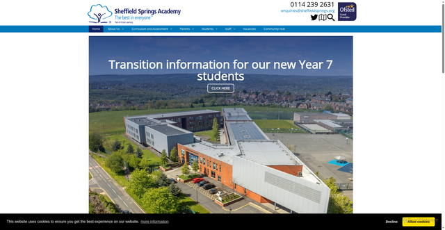 Security scan screenshot of http://www.sheffieldsprings-academy.org/
