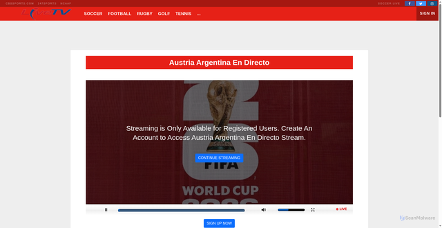Security scan screenshot of https://mccsmcrd.com/wcb/video/video-austria-argentina-en-vivo-online-910.lot-25927.html
