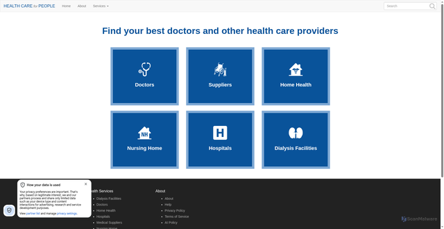 Security scan screenshot of https://healthcare4ppl.com