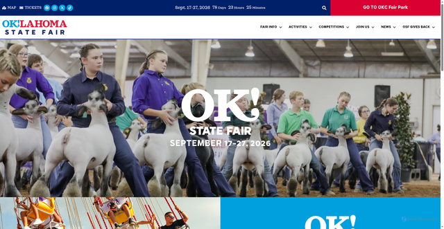 Security scan screenshot of https://okstatefair.com/