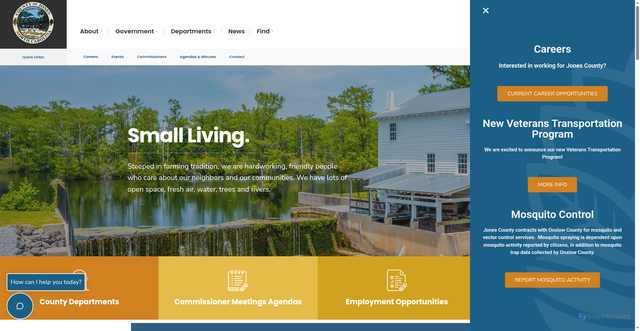 Security scan screenshot of https://jonescountync.gov/