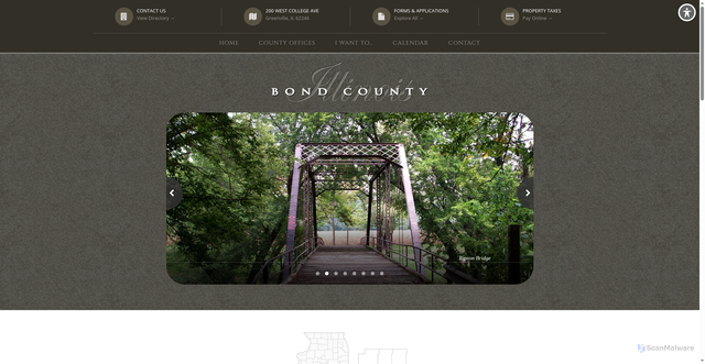 Security scan screenshot of https://bondcountyil.gov/
