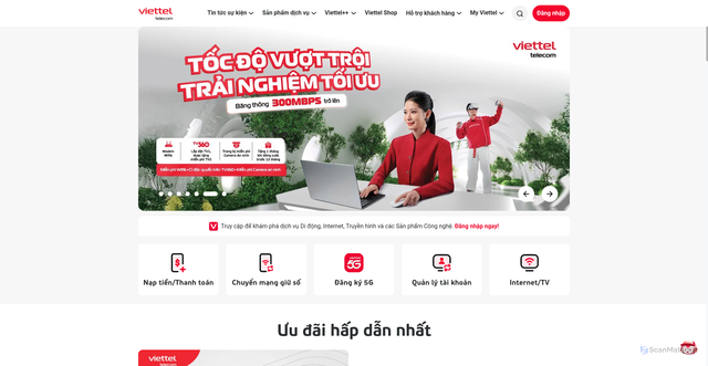 Security scan screenshot of https://viettel.vn