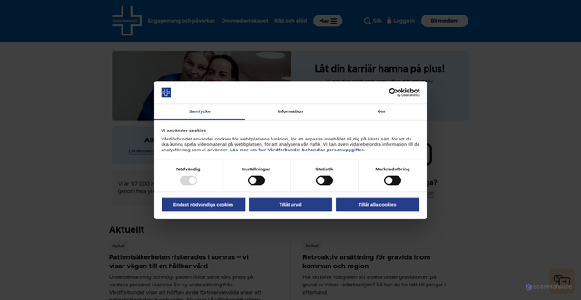 Security scan screenshot of https://www.vardforbundet.se/