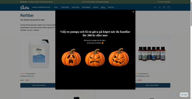 Security scan screenshot of https://vasterbottenssapa.se/collections/refill-till-vasterbottenssapa-produkter