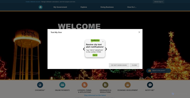 Security scan screenshot of https://westmemphisar.gov/