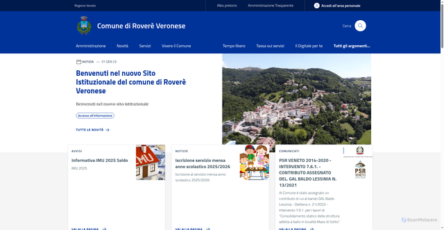 Security scan screenshot of https://www.comune.rovereveronese.vr.it/