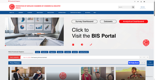 Security scan screenshot of https://www.fncci.org/