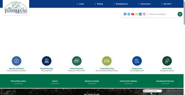 Security scan screenshot of https://flowermound.gov/