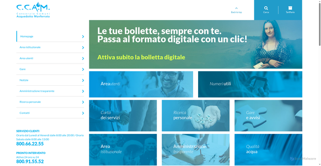 Security scan screenshot of https://ccam.it/