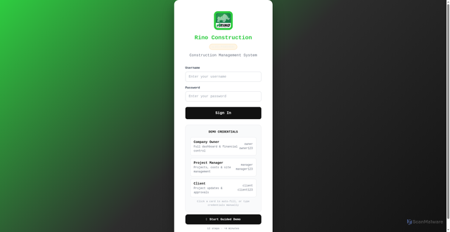 Security scan screenshot of http://rino-construction.pages.dev/