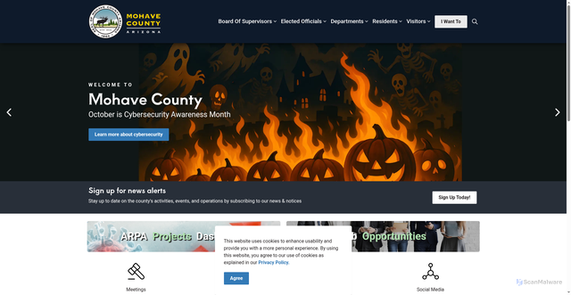 Security scan screenshot of https://www.mohave.gov/