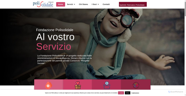 Security scan screenshot of https://www.polisolidale.it/