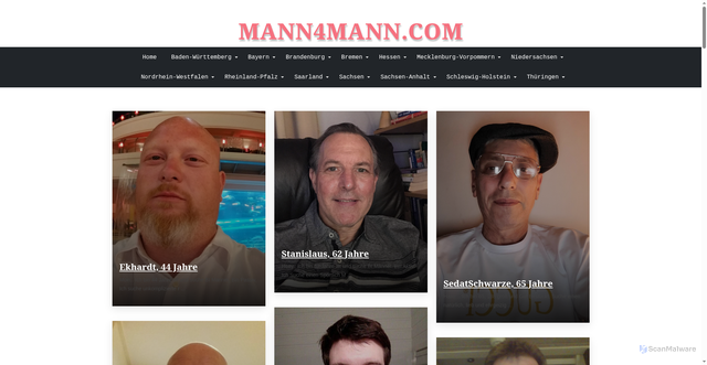 Security scan screenshot of https://mann4mann.com