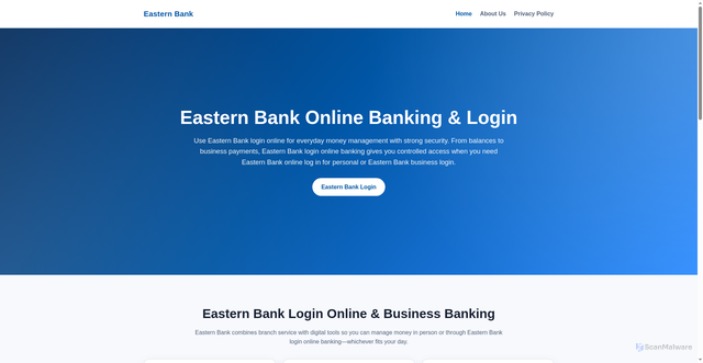 Security scan screenshot of https://easternbusinessbank.co.com/