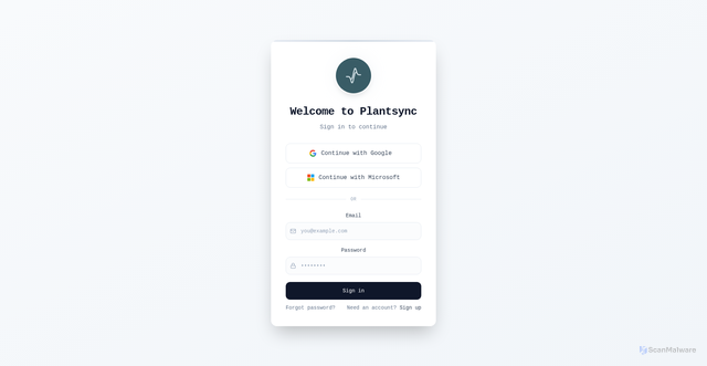Security scan screenshot of http://myplantsync.com/