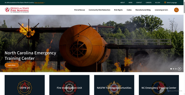 Security scan screenshot of https://ncosfm.gov