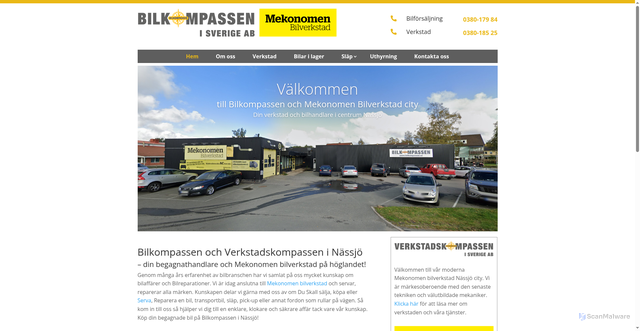Security scan screenshot of https://bilkompassen.se