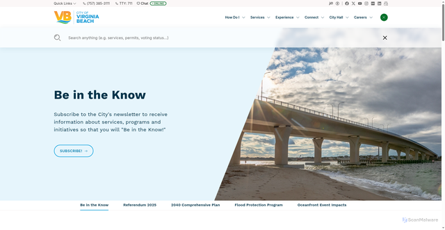 Security scan screenshot of https://virginiabeach.gov/
