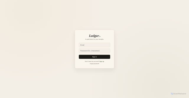 Security scan screenshot of https://sanbada-ledger.netlify.app/