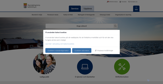 Security scan screenshot of https://nynashamn.se/