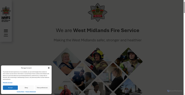 Security scan screenshot of https://www.wmfs.net/