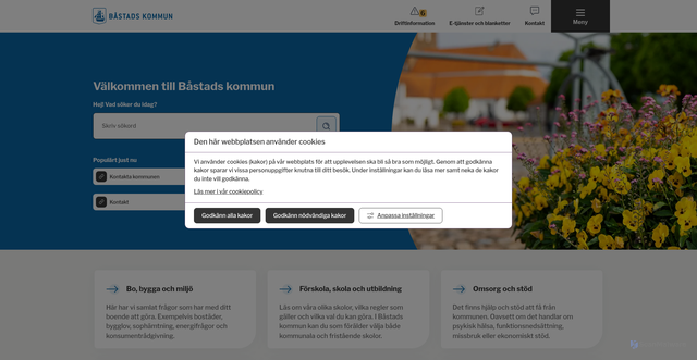 Security scan screenshot of http://www.bastad.se