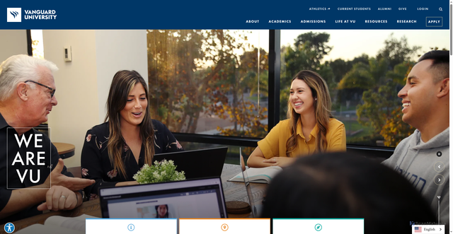 Security scan screenshot of https://www.vanguard.edu/