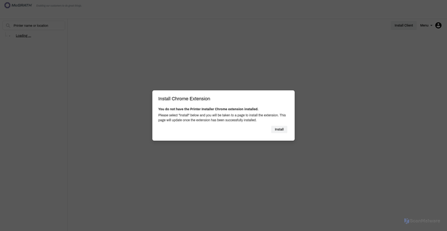 Security scan screenshot of https://mgrc.printercloud.com