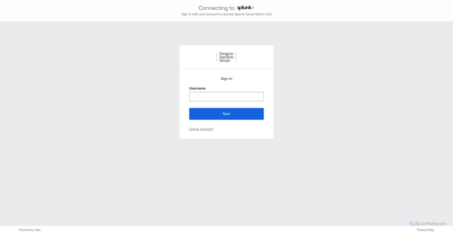 Security scan screenshot of https://prh.splunkcloud.com