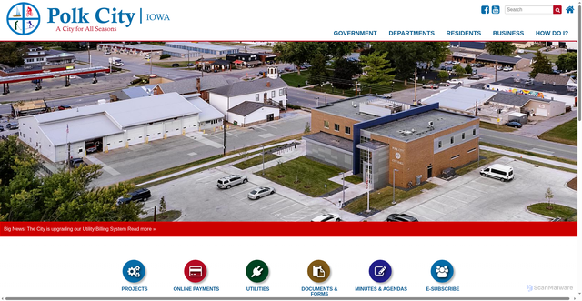 Security scan screenshot of https://www.polkcityia.gov
