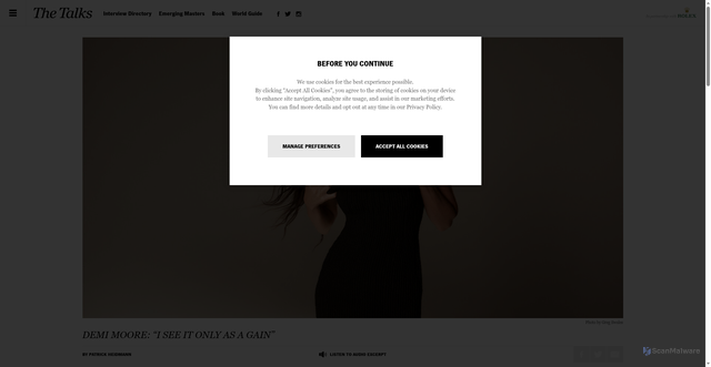 Security scan screenshot of https://the-talks.com/interview/demi-moore/