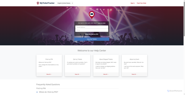 Security scan screenshot of https://tickettransaction.com