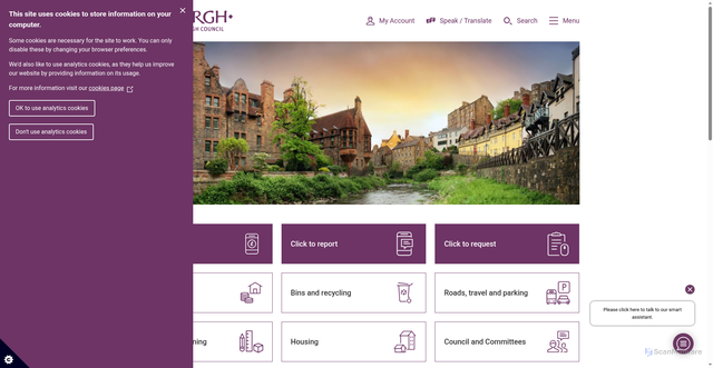 Security scan screenshot of https://www.edinburgh.gov.uk/