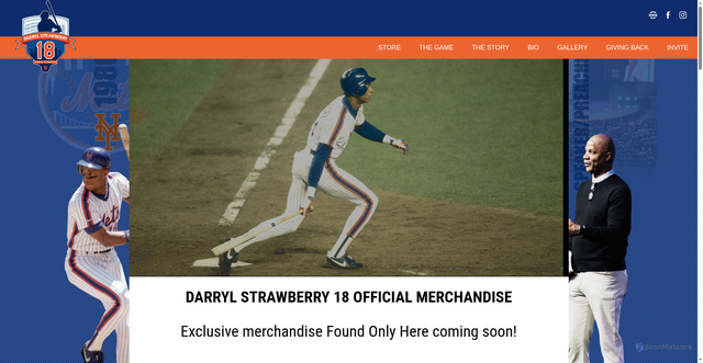 Security scan screenshot of darrylstrawberry18.com